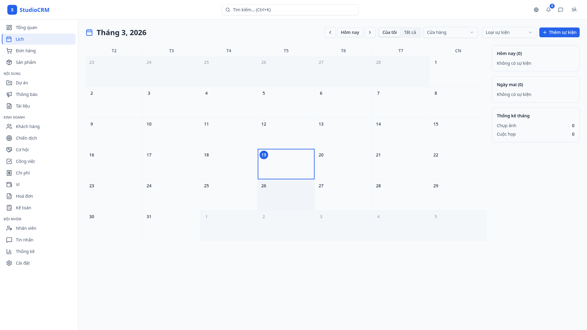 Lịch hẹn — Quản lý lịch trình hàng ngày