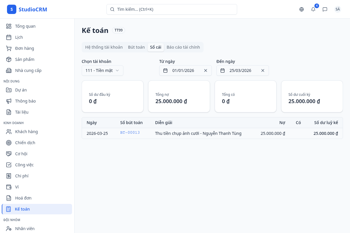 Sổ cái tổng hợp