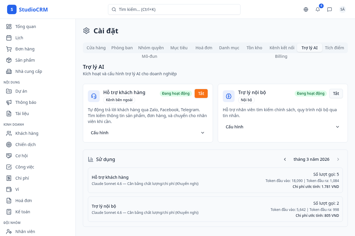 Kích hoạt trợ lý