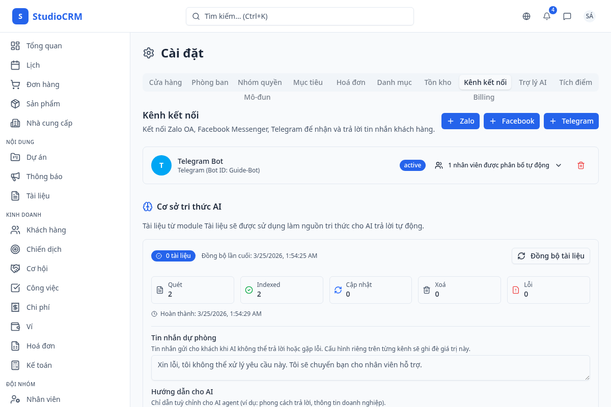 Đồng bộ & Kiểm tra tri thức