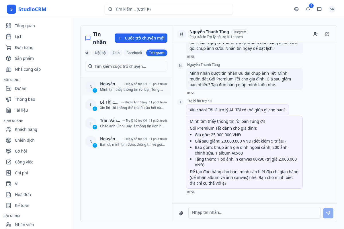Lời chào & Tra cứu tri thức
