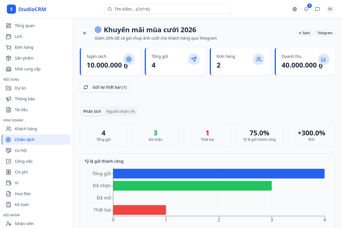 Xem trước đối tượng nhận