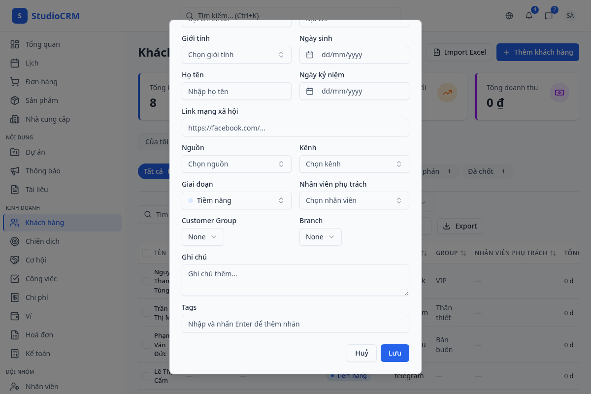 Thêm khách hàng mới