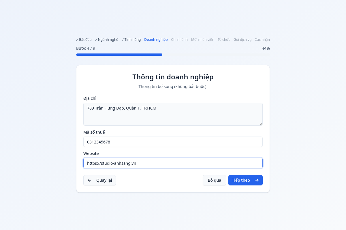 Thông tin doanh nghiệp