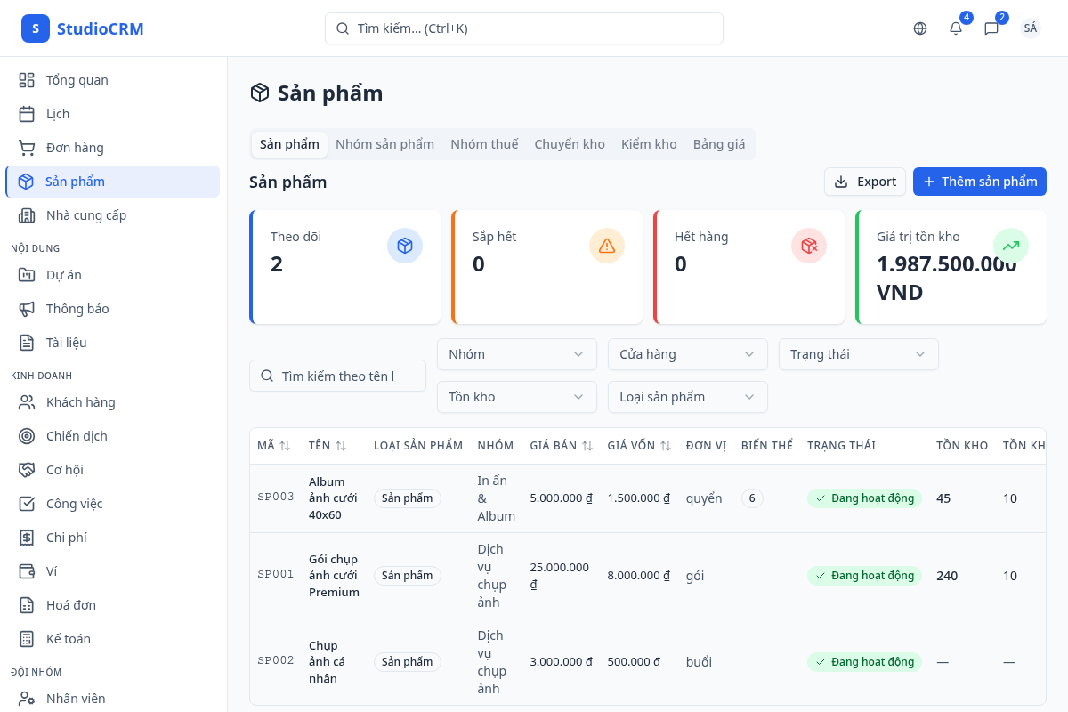 Tổng quan tồn kho